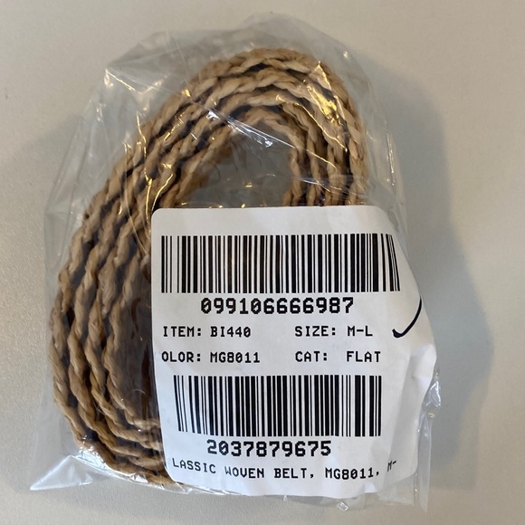 J.‎ Crew Woven straw belt M-L Natural - Picture 6 of 8